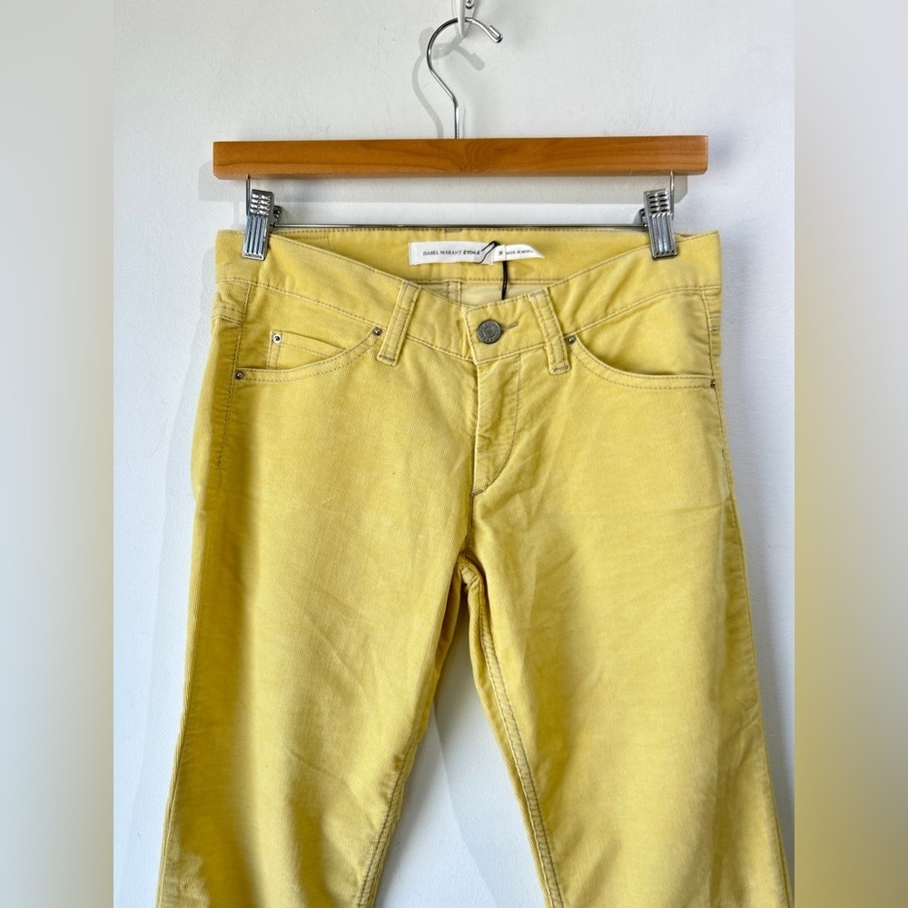 Isabel Marant Butter Yellow Corduroy Pants FR 36 or US 4 - Picture 2 of 6